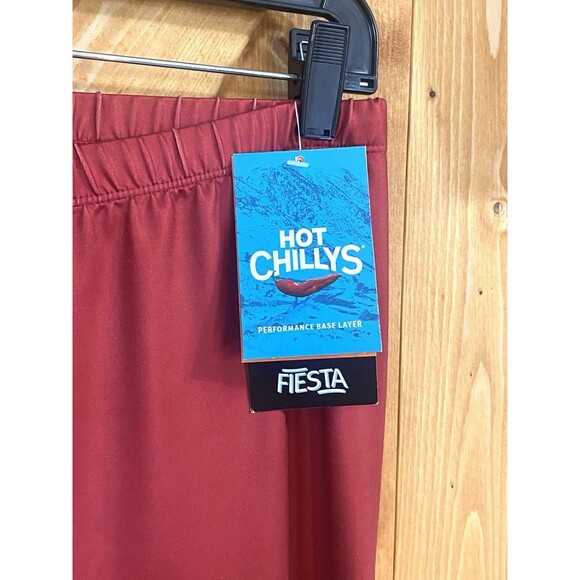 NWT Hot Chillys Micro Elite Chamois Leggings Frost Flower Red Women’s Large New - Picture 4 of 13